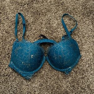 Elegant Teal Lace Bra